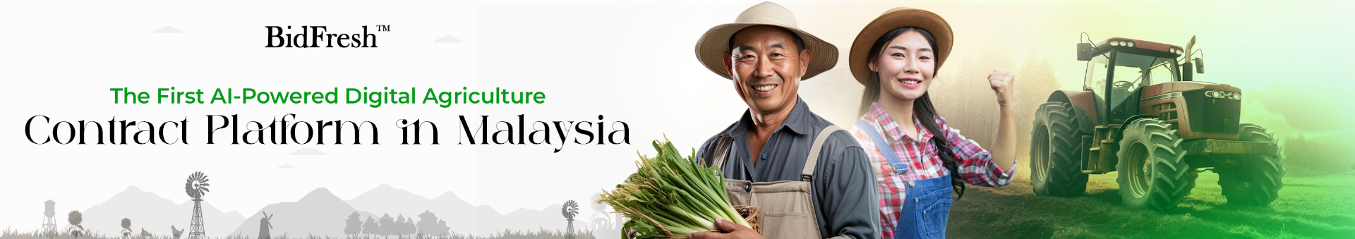 Malaysian farmers with fresh produce